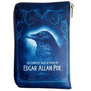 Edgar Allan Poe Book Pouch Clutch Purse - Carry All - Cosmetic Bag - Art Supply